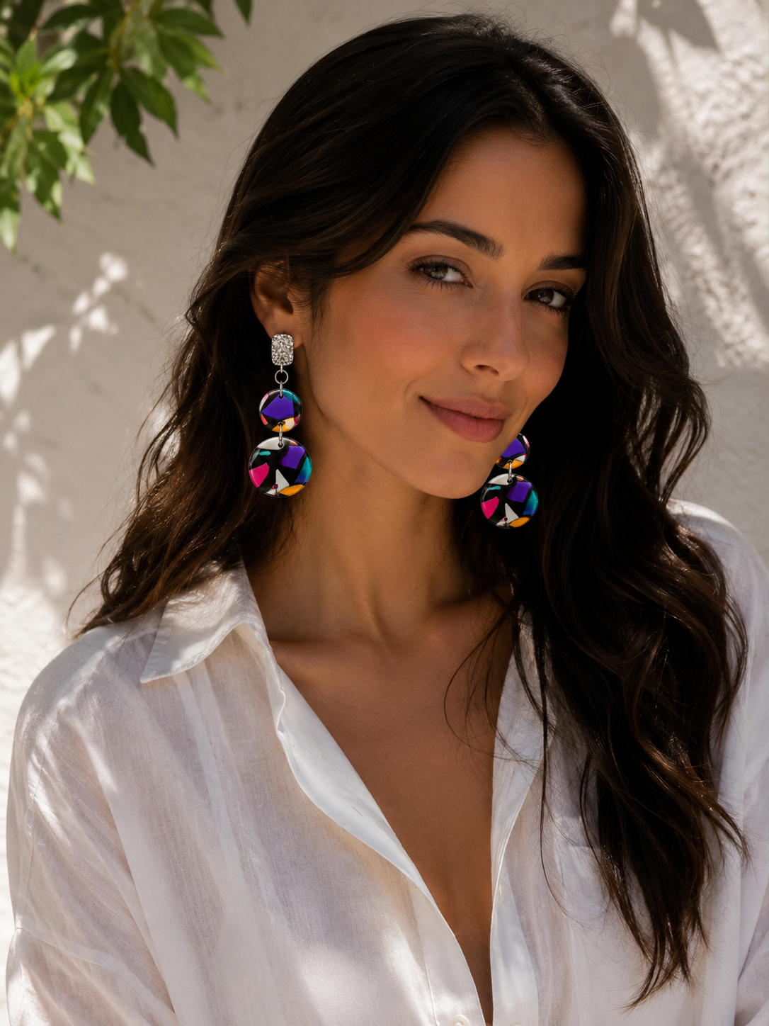 Aros Simona Deluxe Negro/Colores/Plateado