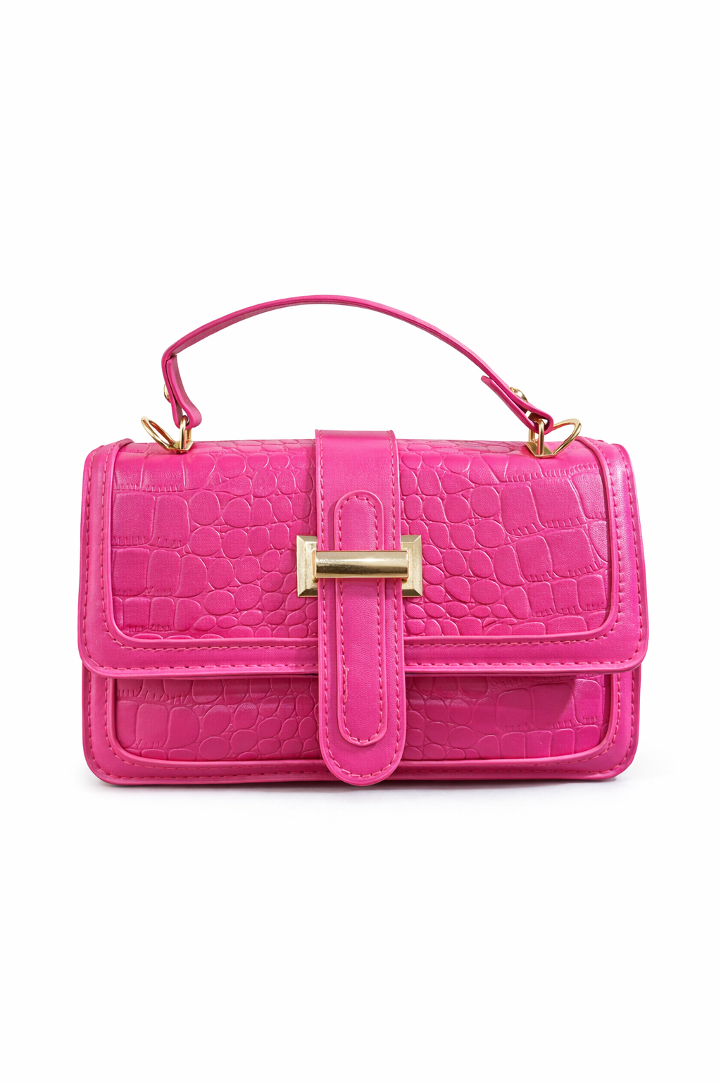 Cartera cuero sintetico rosado