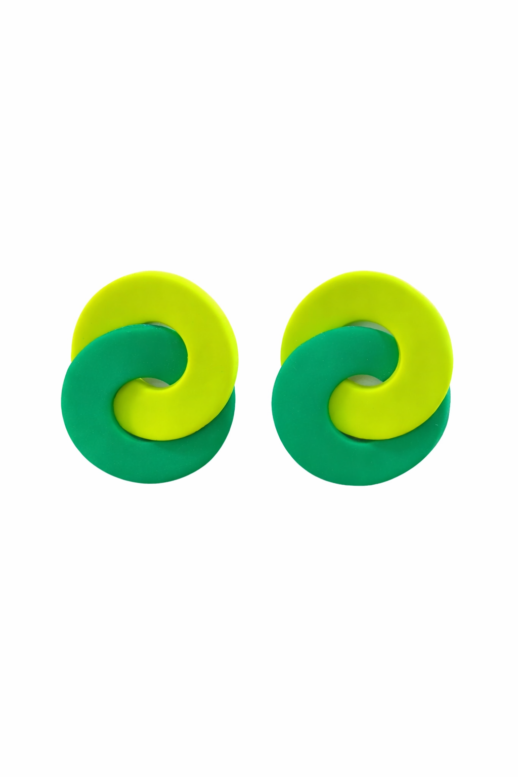 Aros circulos entrelazados verdes