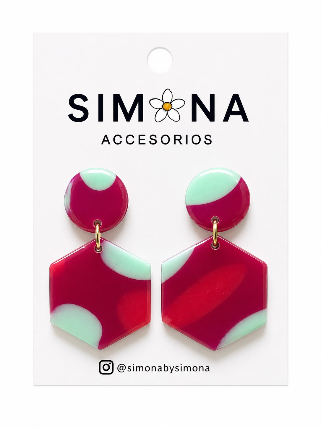 Aros Simona Morado/Rosado