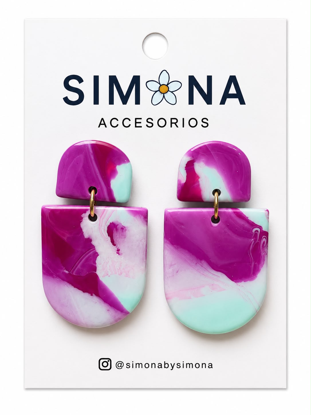 Aros Simona Morados