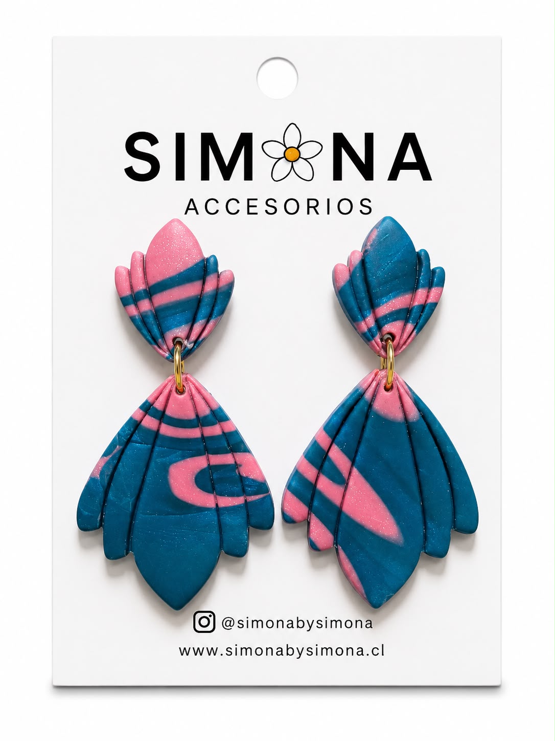 Aros Simona Azul/Rosa