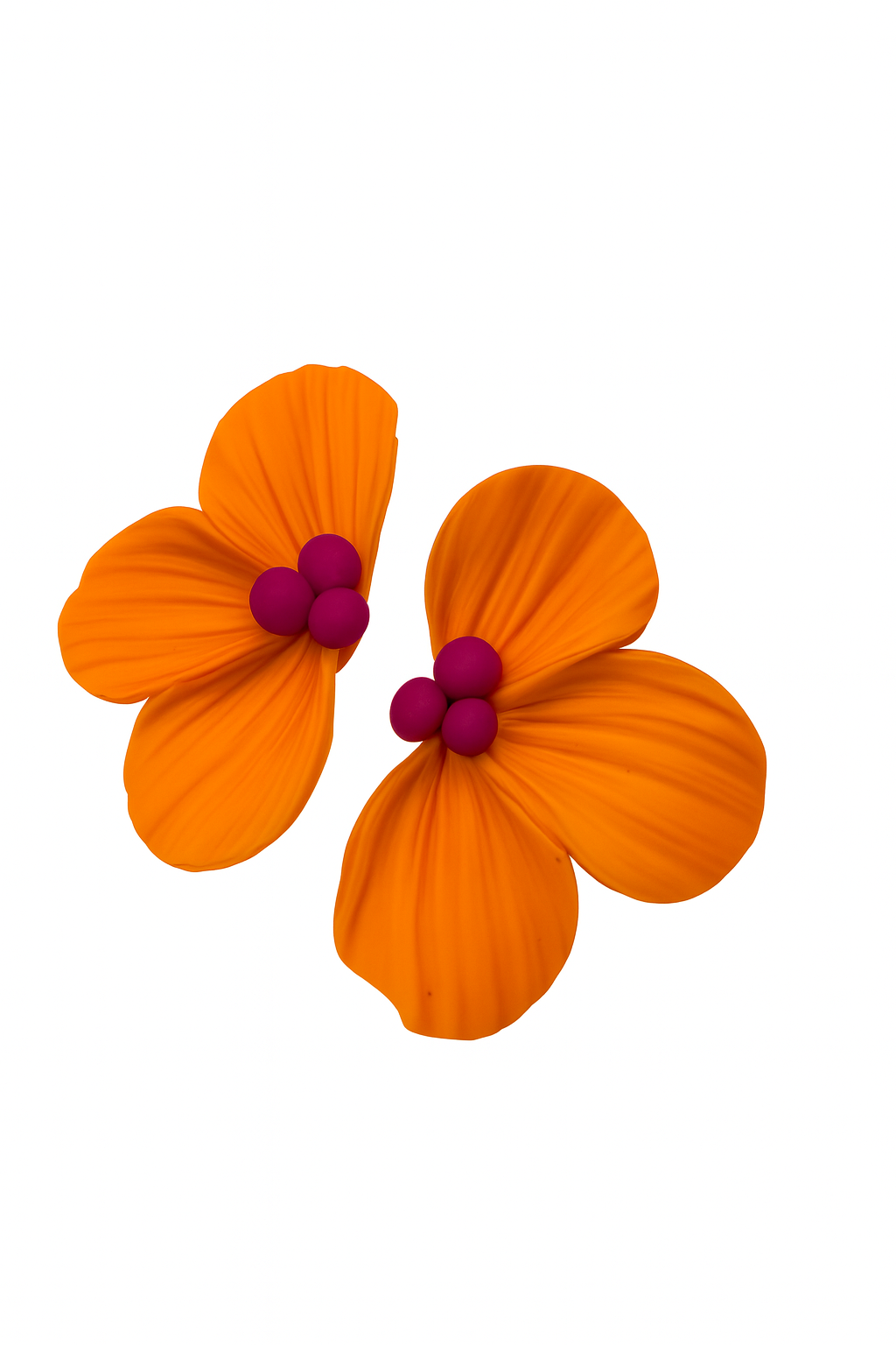 Aros flor naranja -Deluxe