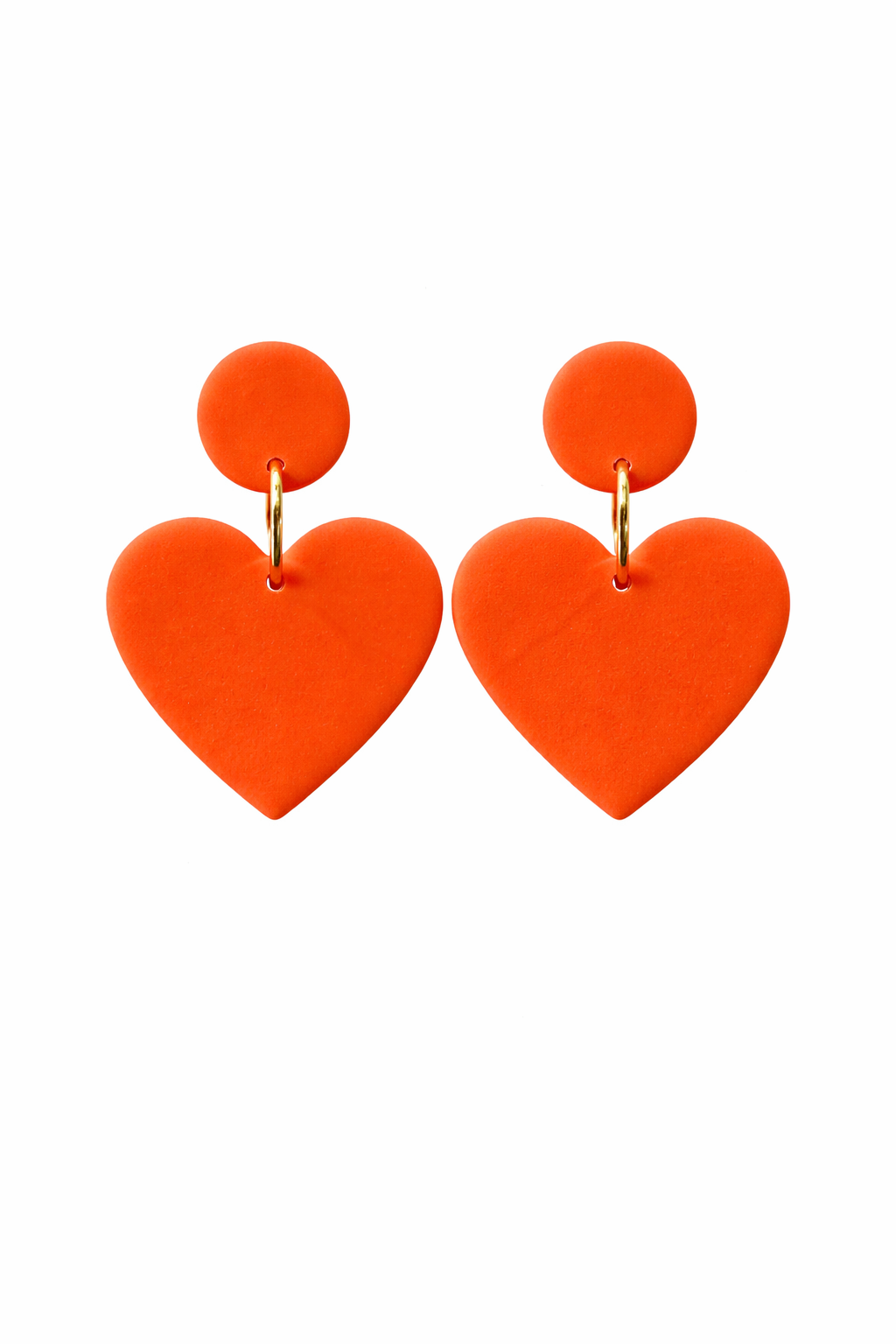 Aros corazon Naranja
