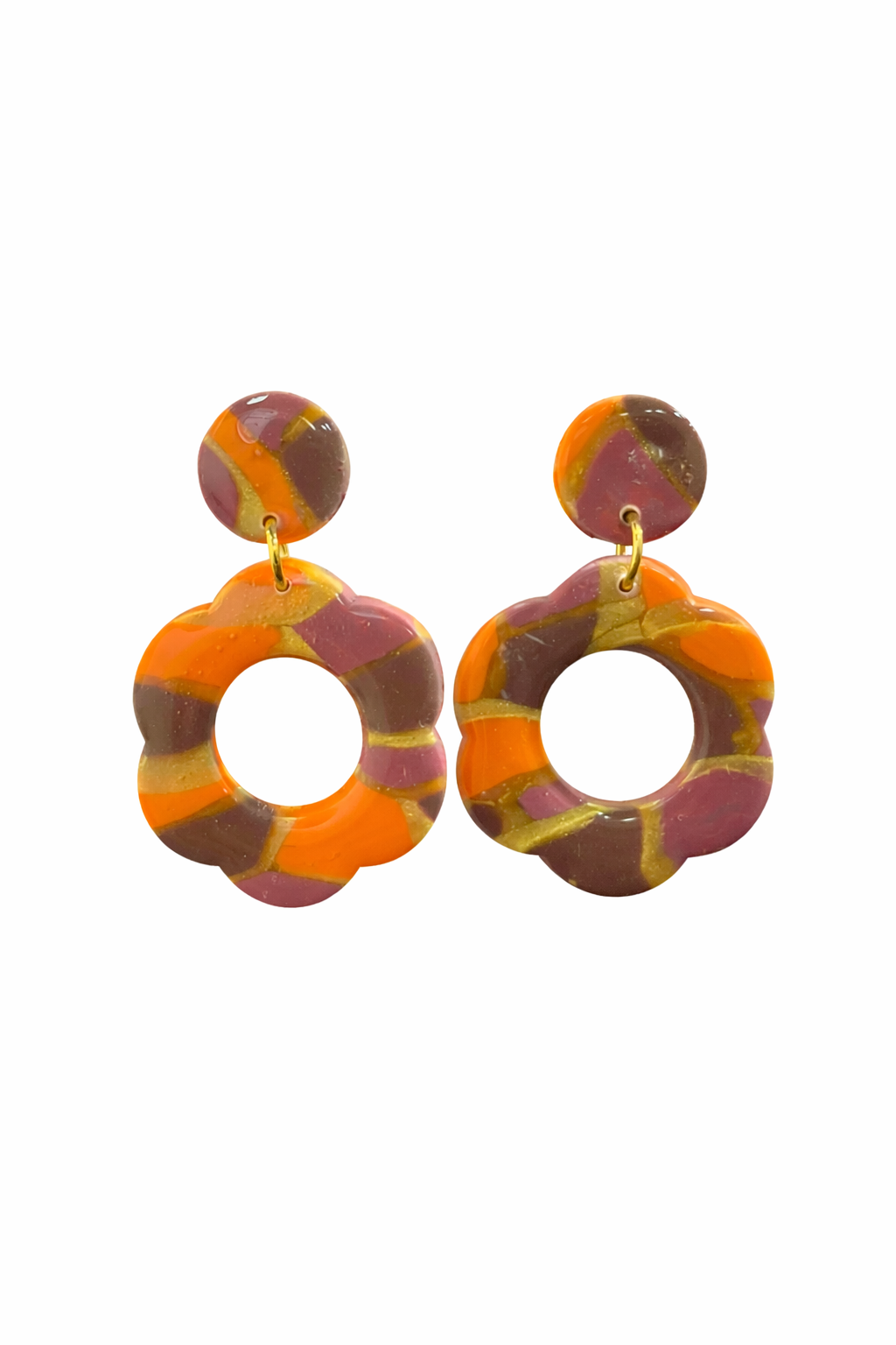 Aros naranja y cafe