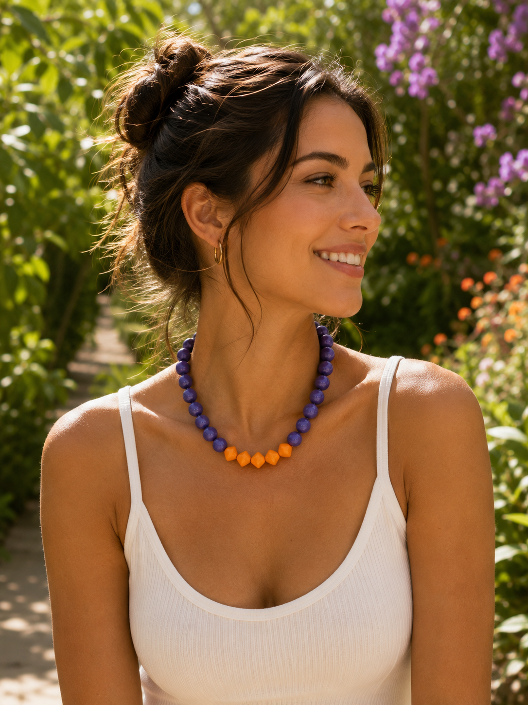 Collar Morado/Naranja
