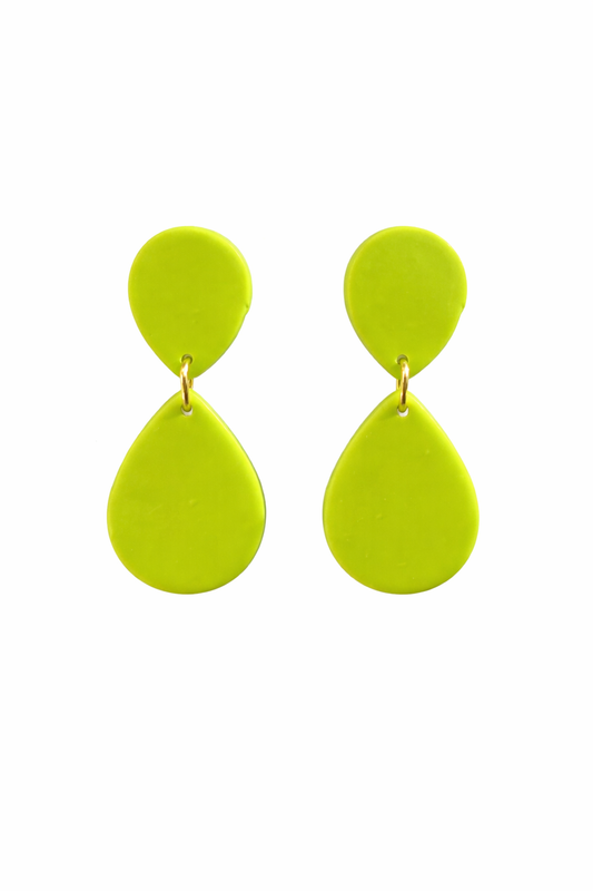 Aros gotas verde