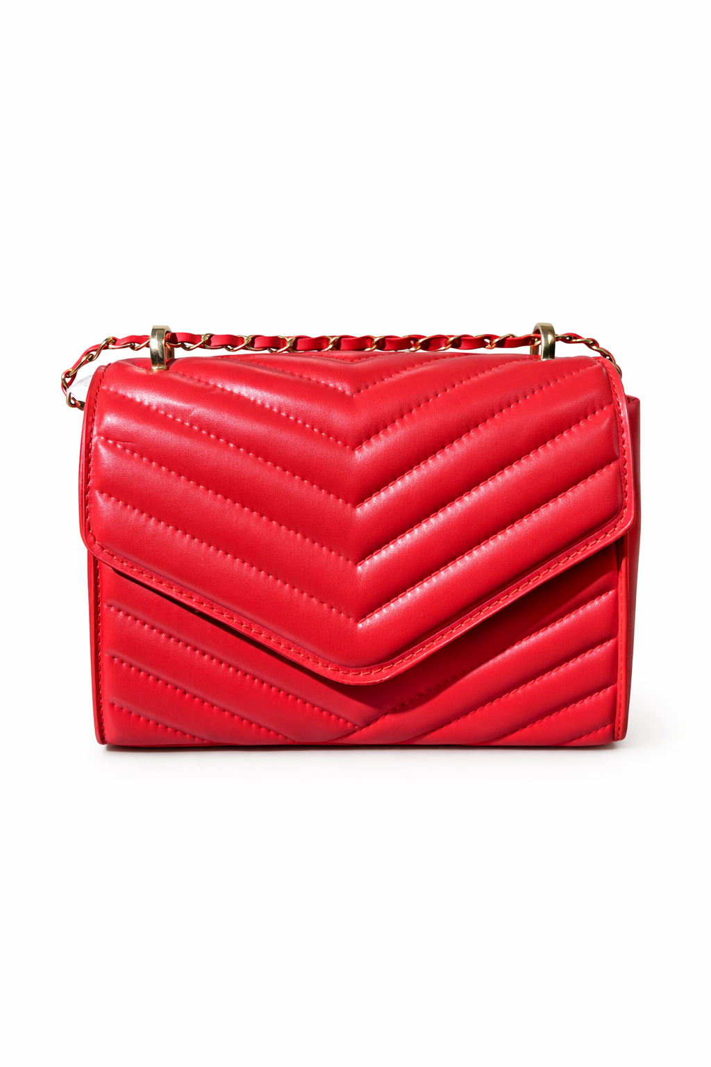 Cartera cuero sintetico rojo