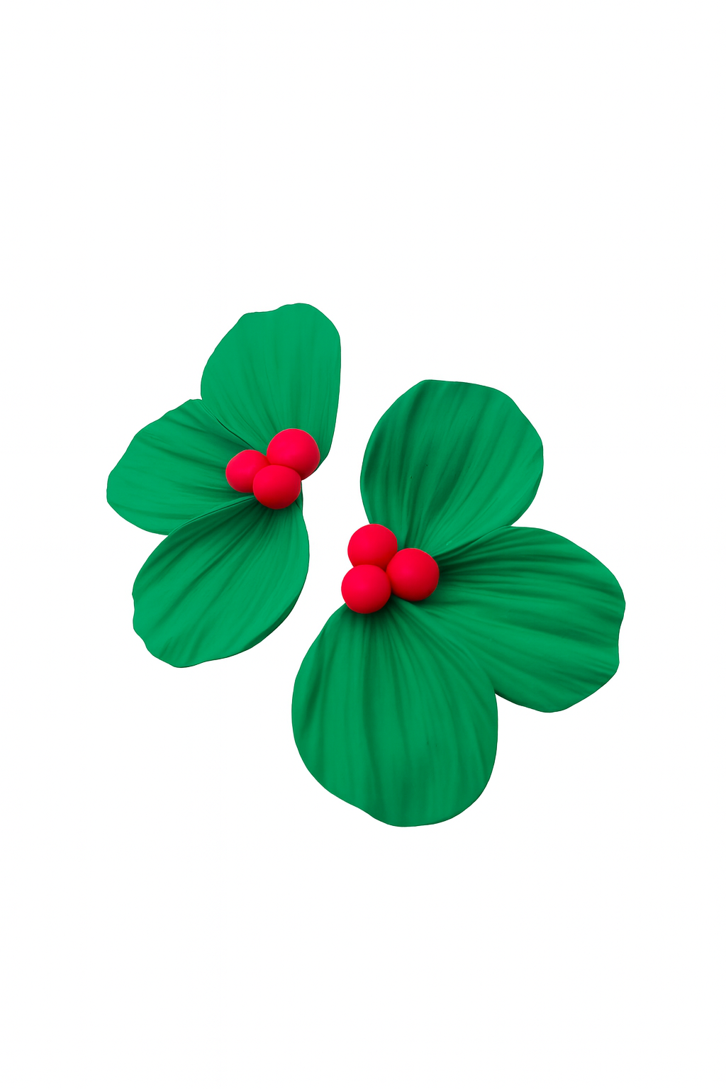 Aros flor verde -Deluxe