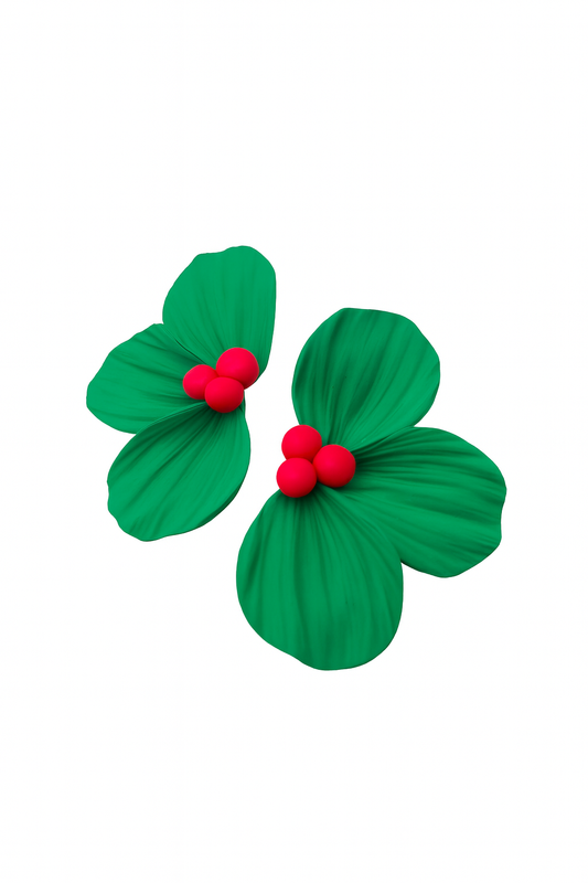 Aros flor verde -Deluxe