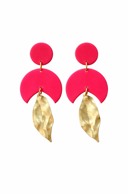 Aros hoja rosado Deluxe