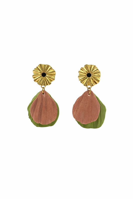 Aros petalos cafe y verde Deluxe