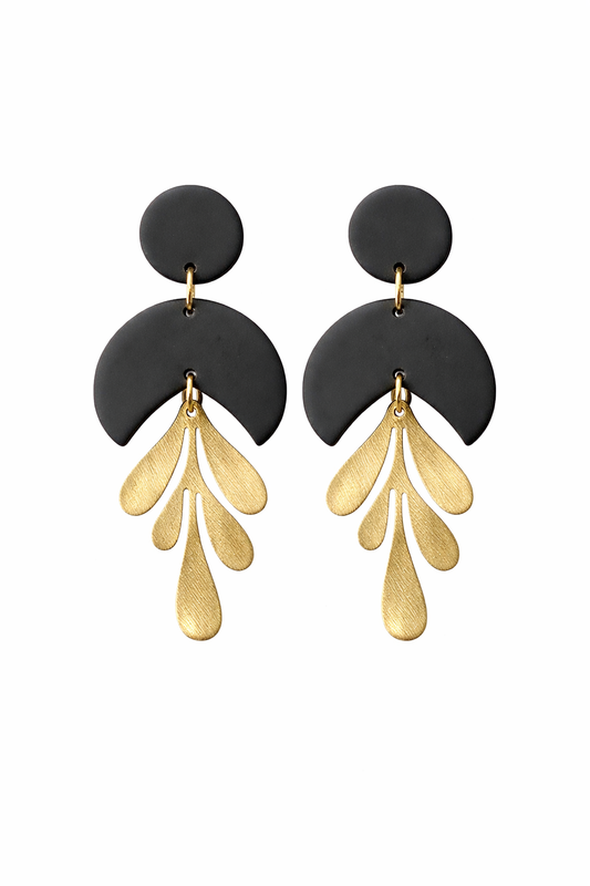 Aros media luna negro Deluxe