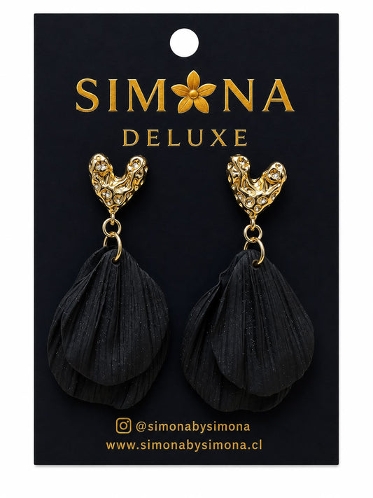 Aros Simona Deluxe Negro/Dorado