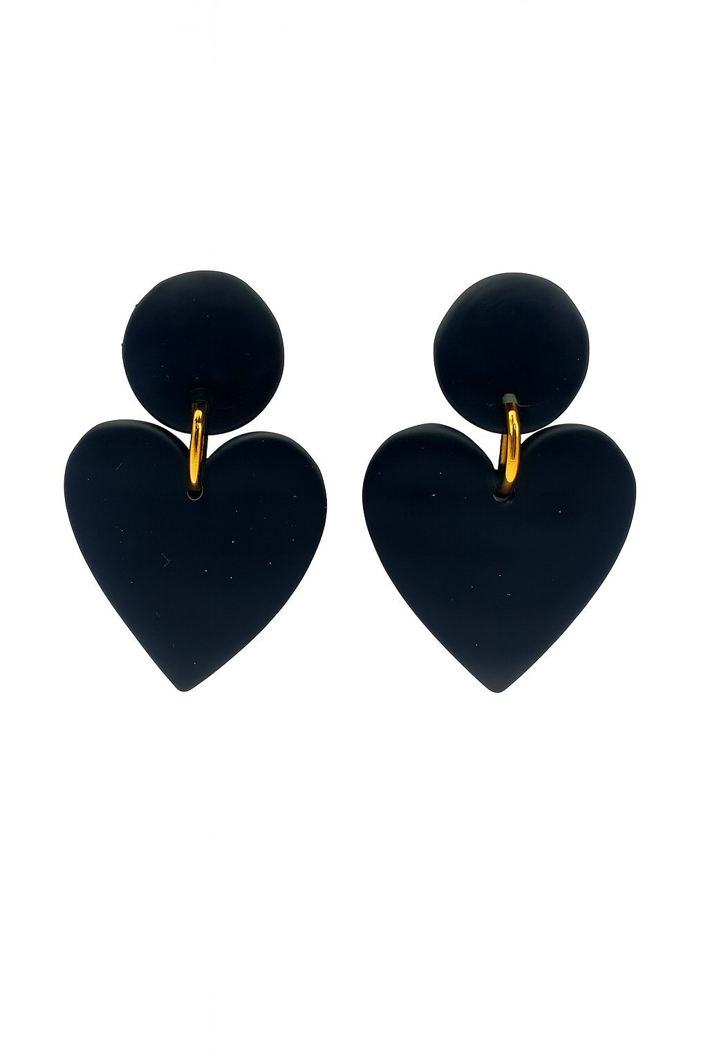 Aros corazones negros