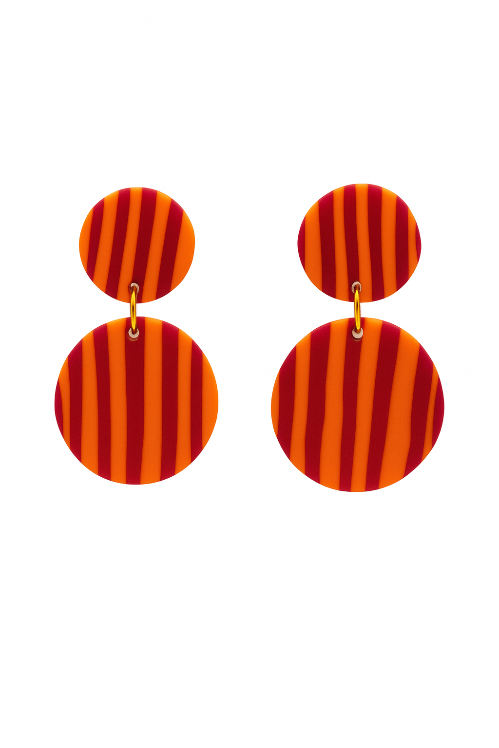 Aros Lineas naranja y fucsia