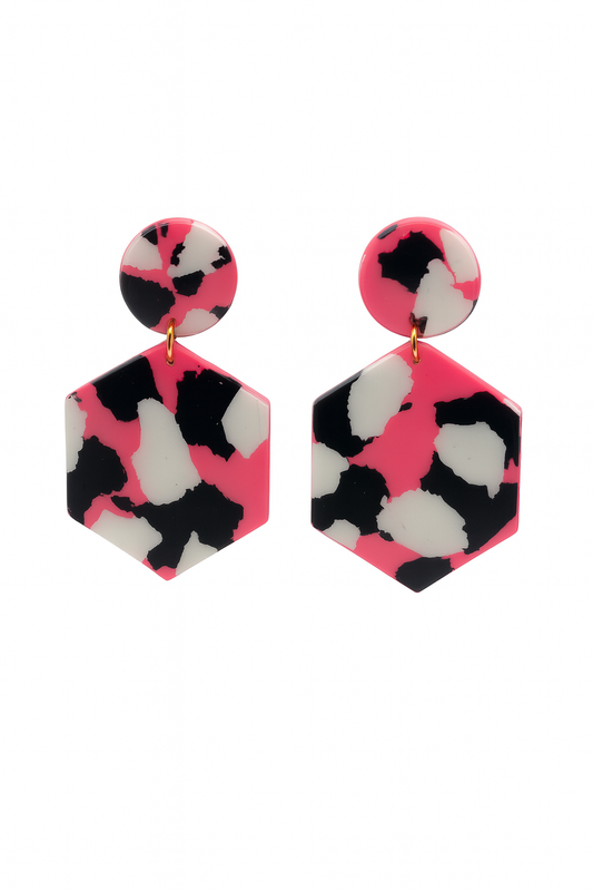 Aros rosado negro y blanco