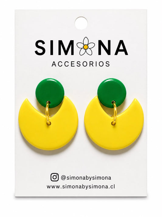 Aros Simona Amarillo/Verde