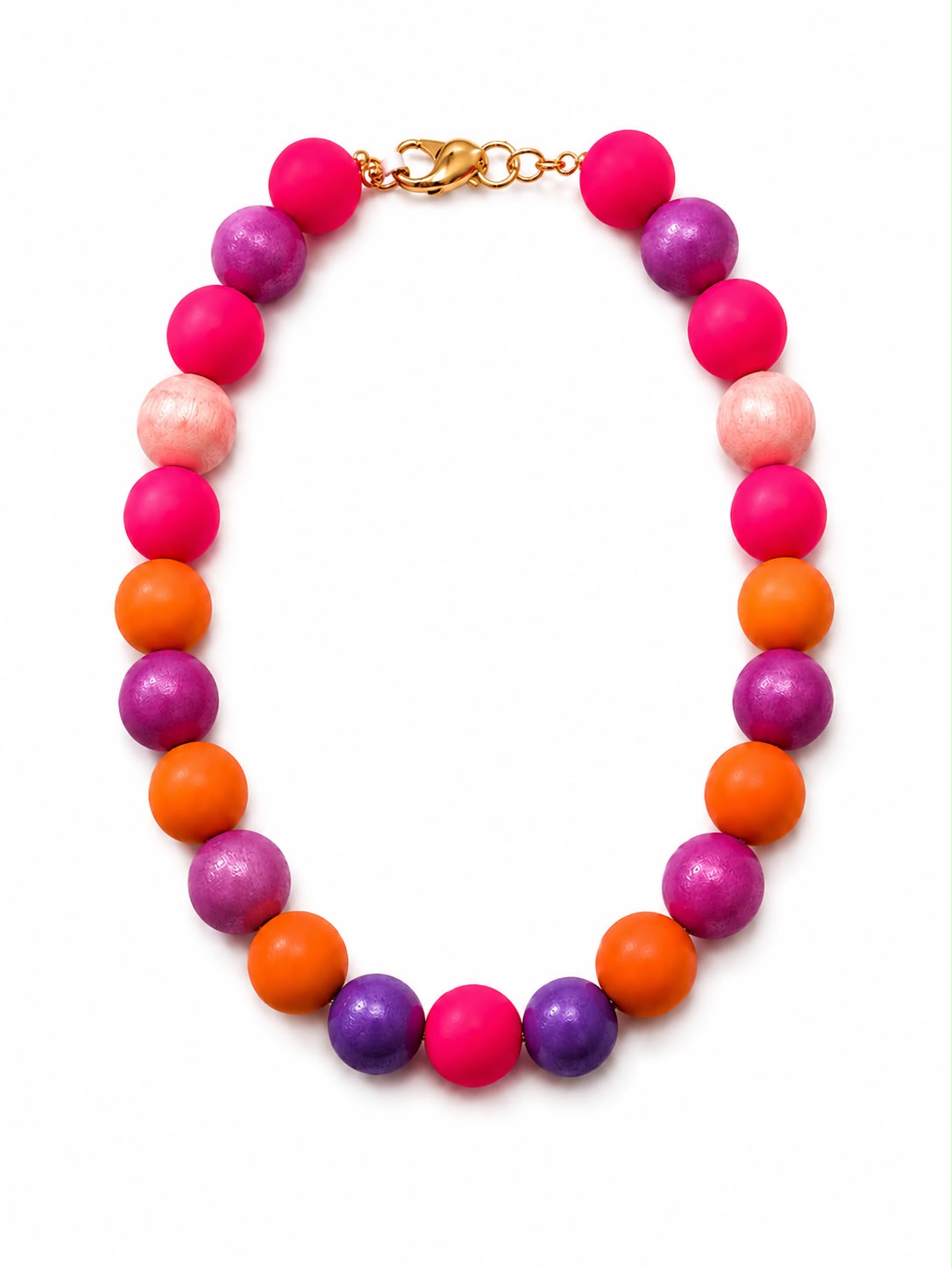 Collar Multicolor Fuccia/Naranja/Rosado