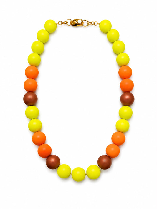 Collar Naranja/Verde/Cafe