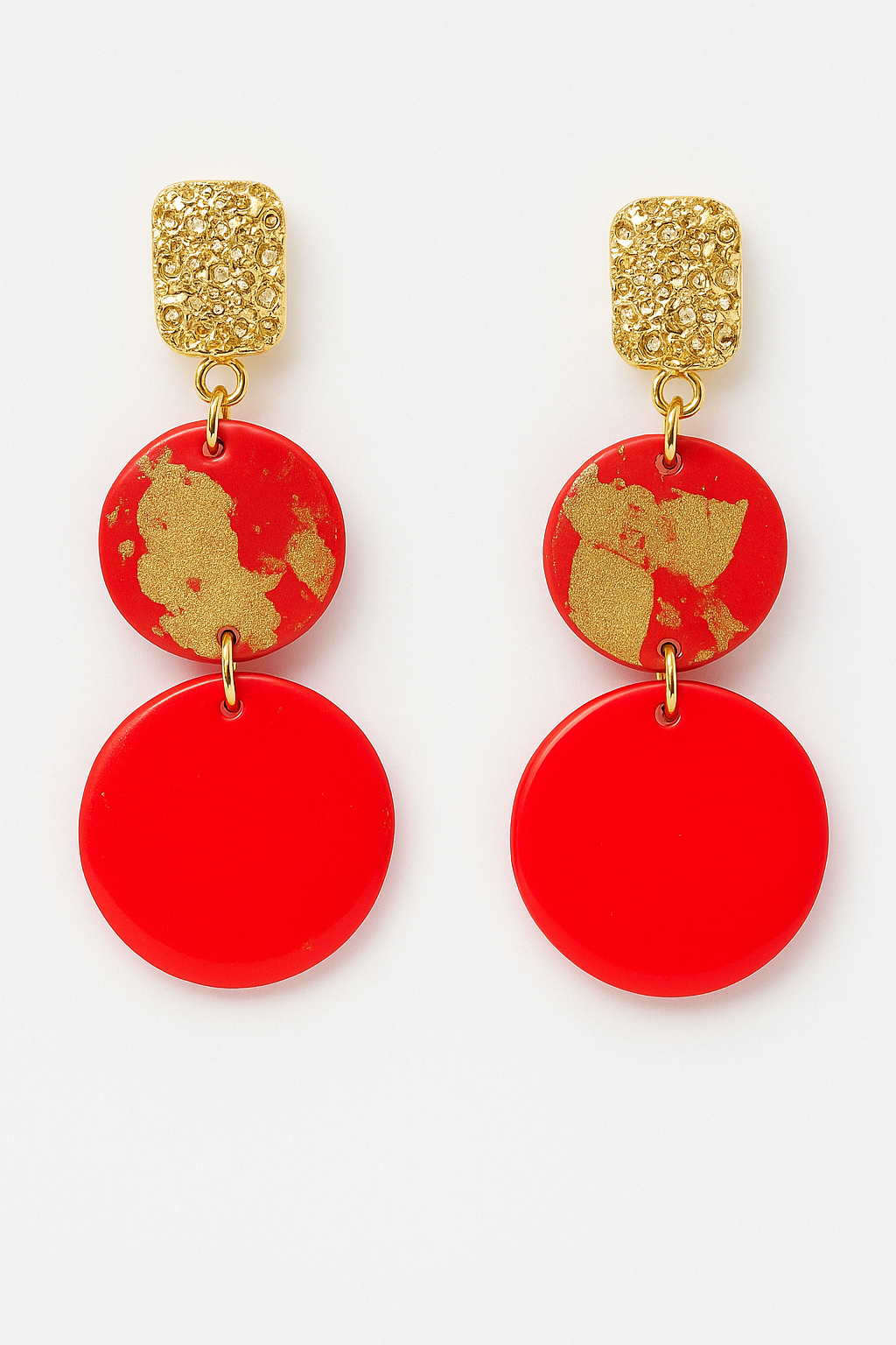 Aros fucsia y dorado - Deluxe