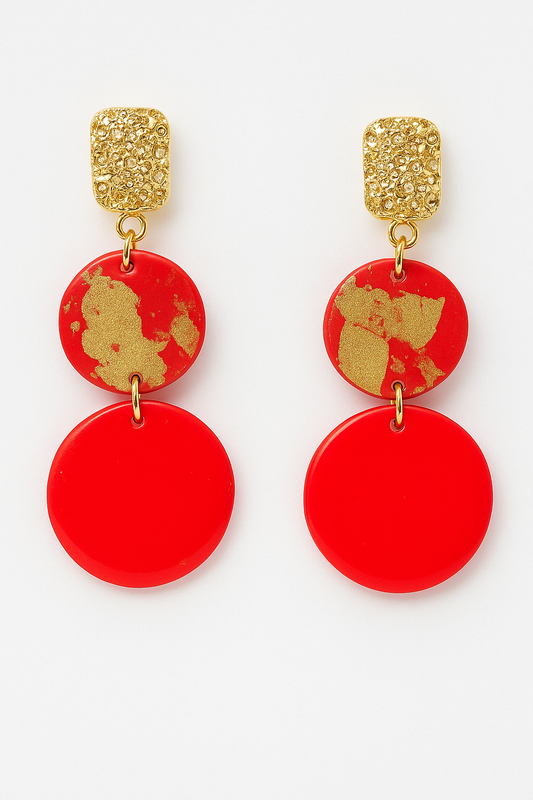 Aros fucsia y dorado - Deluxe