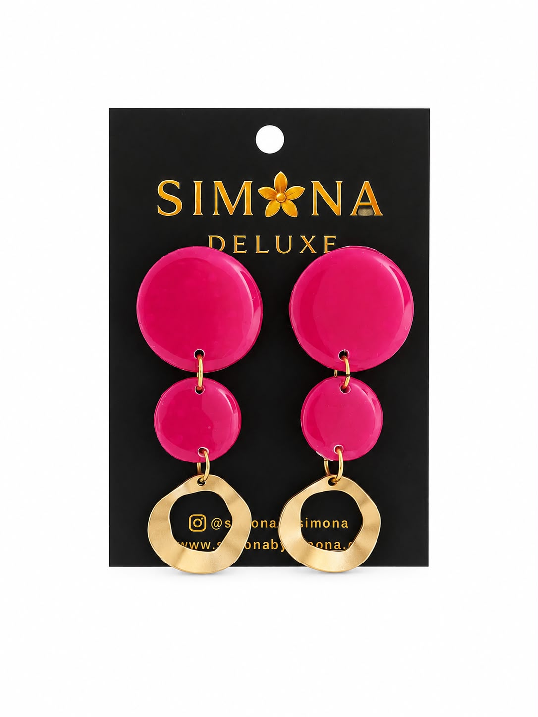 Aros Simona Deluxe Fuccia/Dorado