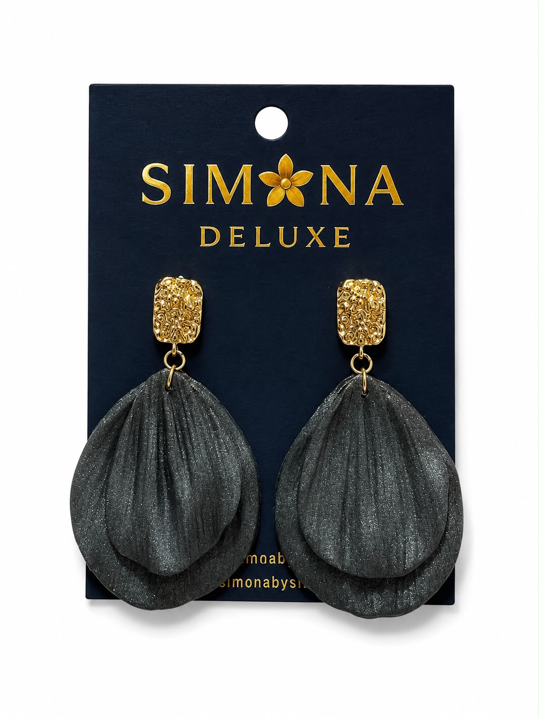 Aros Simona Deluxe Negro/Dorado
