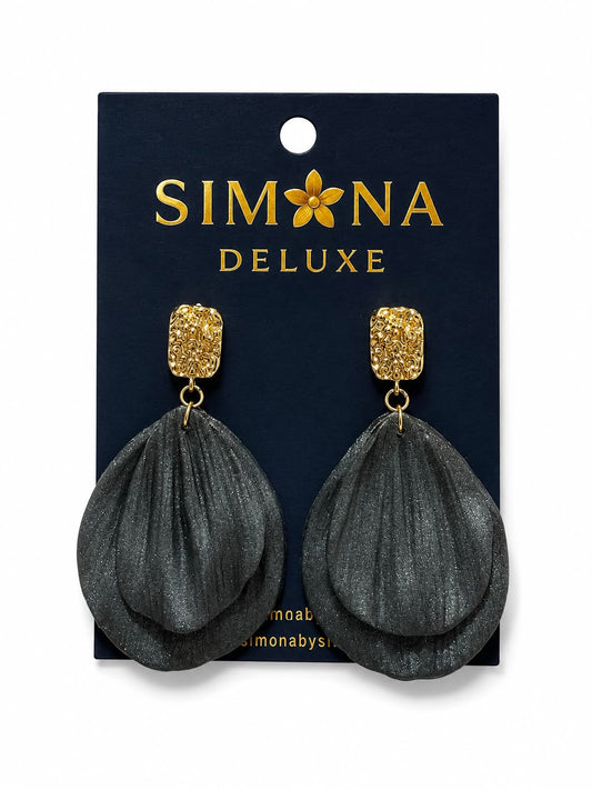 Aros Simona Deluxe Negro/Dorado