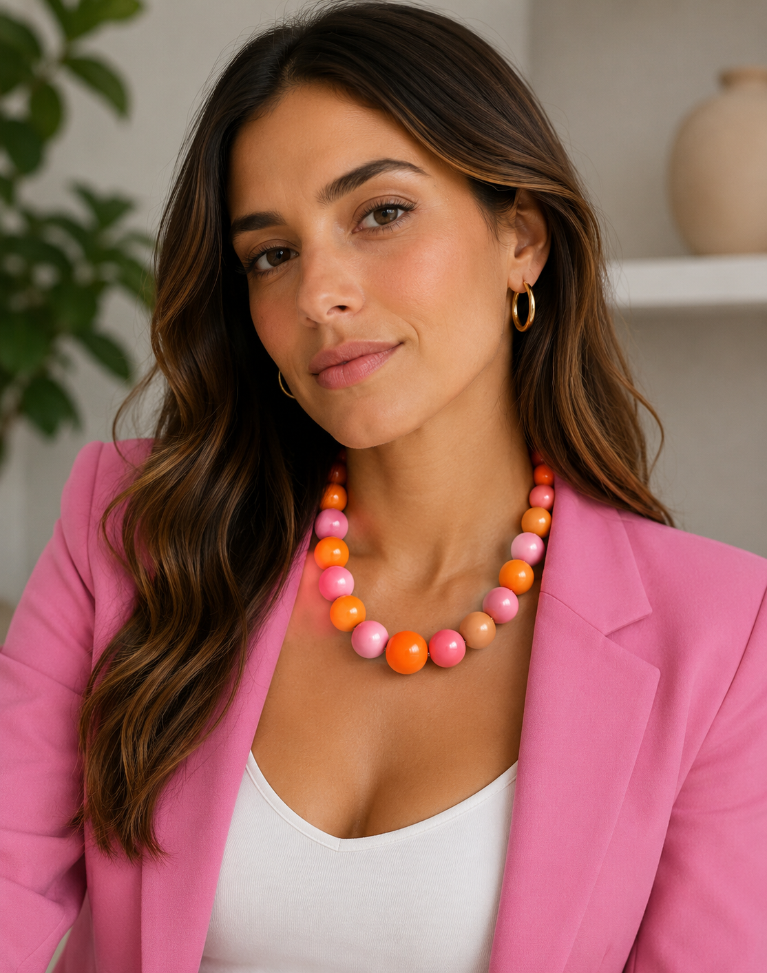 Collar Rosa/Naranja