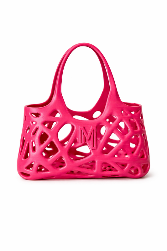 Cartera impresa en 3D fuccia