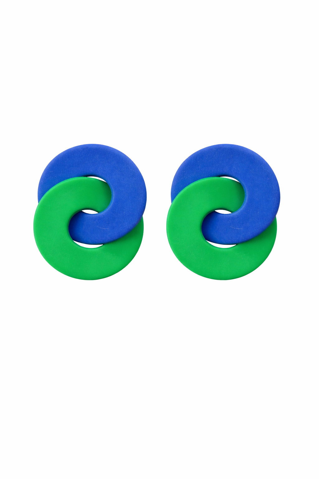 Aros circulos verde y azul