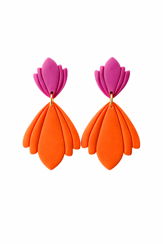 Aros Fantasmas naranja y fuccia